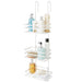 3 Tier Non Rust Hanging Shower Caddy Organiser in White -