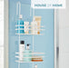 3 Tier Non Rust Hanging Shower Caddy Organiser in White -