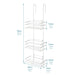 3 Tier Non Rust Hanging Shower Caddy Organiser in White -