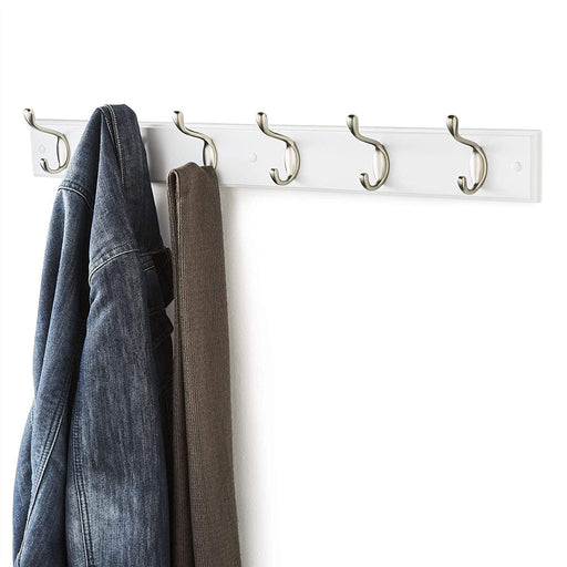 Quality 6 Double Coat Hooks Wall Or Door Mountable -
