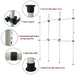 Triple Telescopic Wardrobe Organiser Hanging Rail Clothes Rack Adjustable Storage -