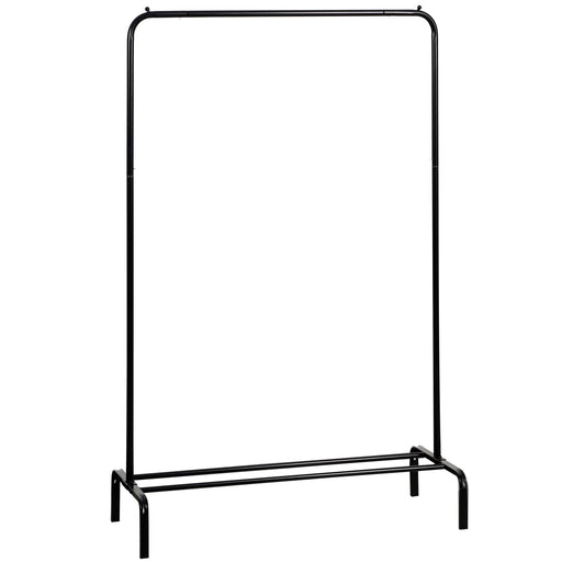 Freestanding Single Black Clothes Rail -