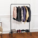 Freestanding Single Black Clothes Rail -