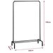 Freestanding Single Black Clothes Rail -