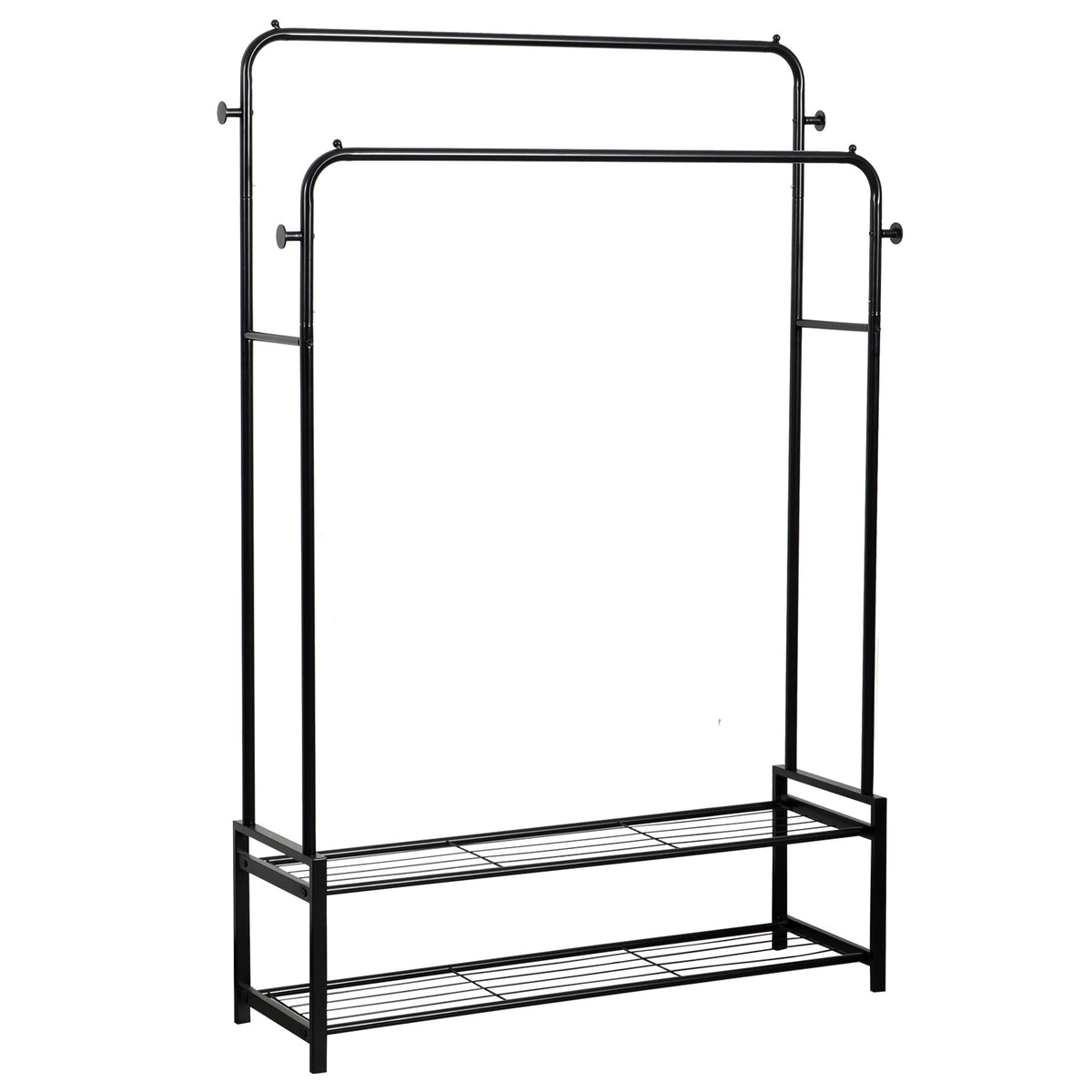 Freestanding Double Clothes Rail with Shoe Rack — House of Home