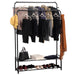 Freestanding Double Clothes Rail with Shoe Rack -