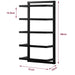 Wall Mounted Towel Holder in Black -