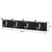 Double Coat Hooks on Black Mounted Board -