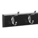 Double Coat Hooks on Black Mounted Board -