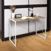 Folding Desk Table In White Powder Coating - 100 x 50 x 75cm -