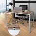 Folding Desk Table In White Powder Coating - 100 x 50 x 75cm -