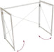 Folding Desk Table In White Powder Coating - 100 x 50 x 75cm -