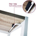 Folding Desk Table In White Powder Coating - 100 x 50 x 75cm -
