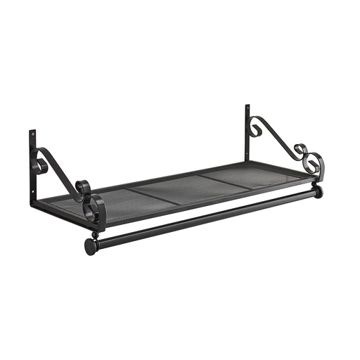 Heavy Duty Wall Mounted Clothes Rail & Shelf -