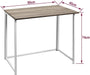 Folding Desk Table In White Powder Coating - 80 x 45 x 74cm -