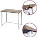 Folding Desk Table In White Powder Coating - 80 x 45 x 74cm -