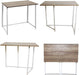 Folding Desk Table In White Powder Coating - 80 x 45 x 74cm -