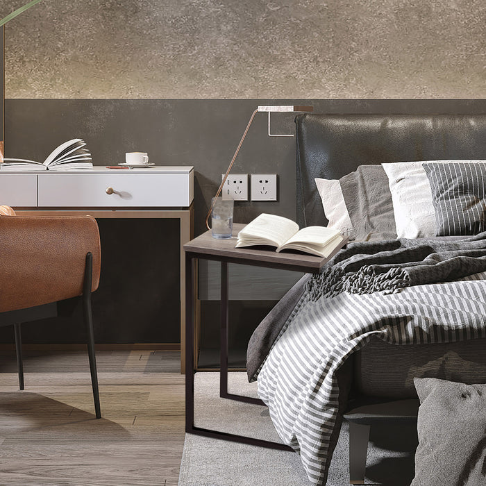 C Shaped Side Table Black Powder Coating -