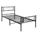 Metal Scroll Design Bed Frame in Black -