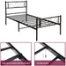 Metal Scroll Design Bed Frame in Black -