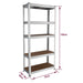 Heavy Duty Steel & MDF 5 Tier Galvanized Racking Shelf -