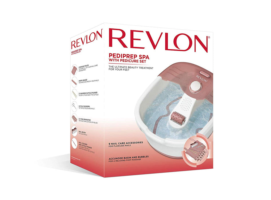 Revlon Pediprep Foot Spa and Pedicure Set with Nine Accessories -
