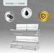 Set of 2 Self Adhesive Stainless Steel Shower Caddy -
