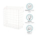 White Letter Box Catcher Basket With Lift Up Lid -