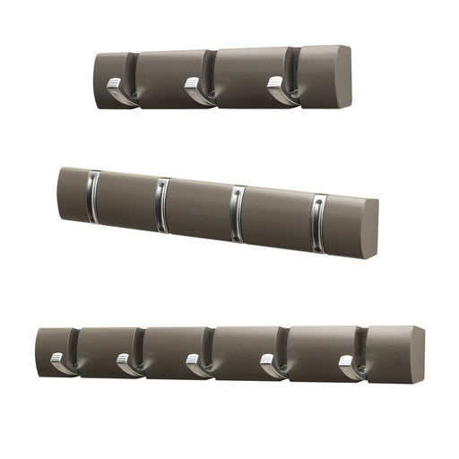 Concealed Door Hook Coat Hanging Storage Rack Wall Mounted - Dark Grey -