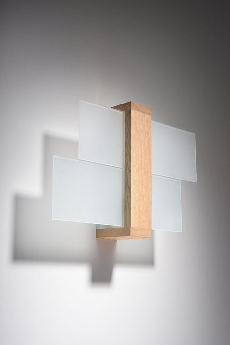 Wall Lamp FENIKS 1 Natural Wood Modern Loft Design LED E27 -