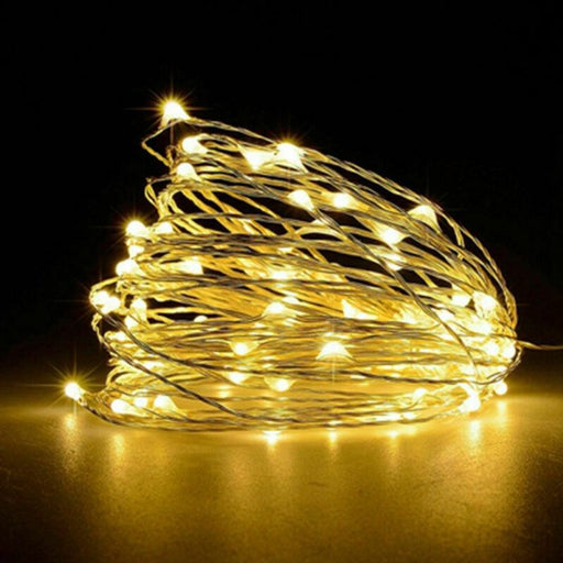 20 Warm Light White LED String Fairy Lights Battery Home Twinkle Decor Party Christmas Garden -