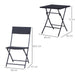 Rattan Garden Bistro Set Coffee 2 Wicker Weave Folding Chairs & 1 Square Table -