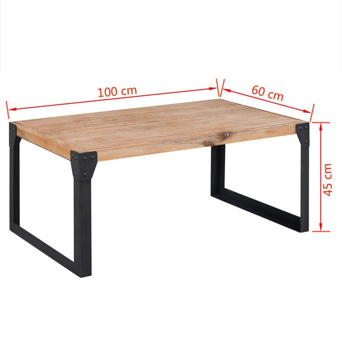 Coffee Table Solid Acacia Wood 100x60x45 cm -