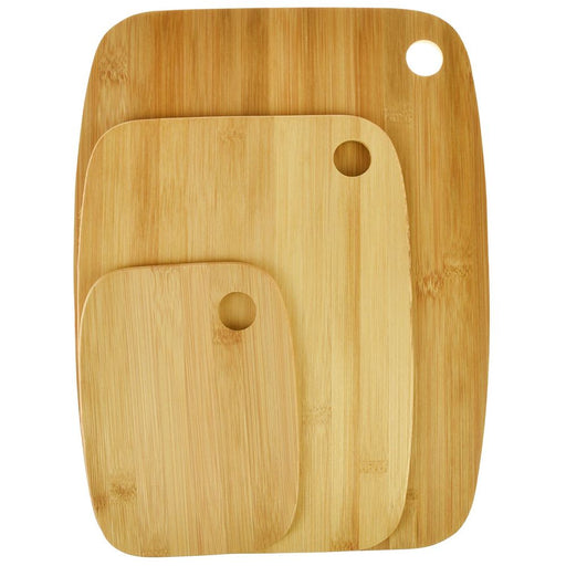 Bamboo Chopping Board Set Solid Wooden Cutting Serving Platter Kitchen Food -