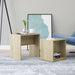 Coffee Table Set Chipboard Side Tea Sofa Couch Indoor Multi Colors - Brown
