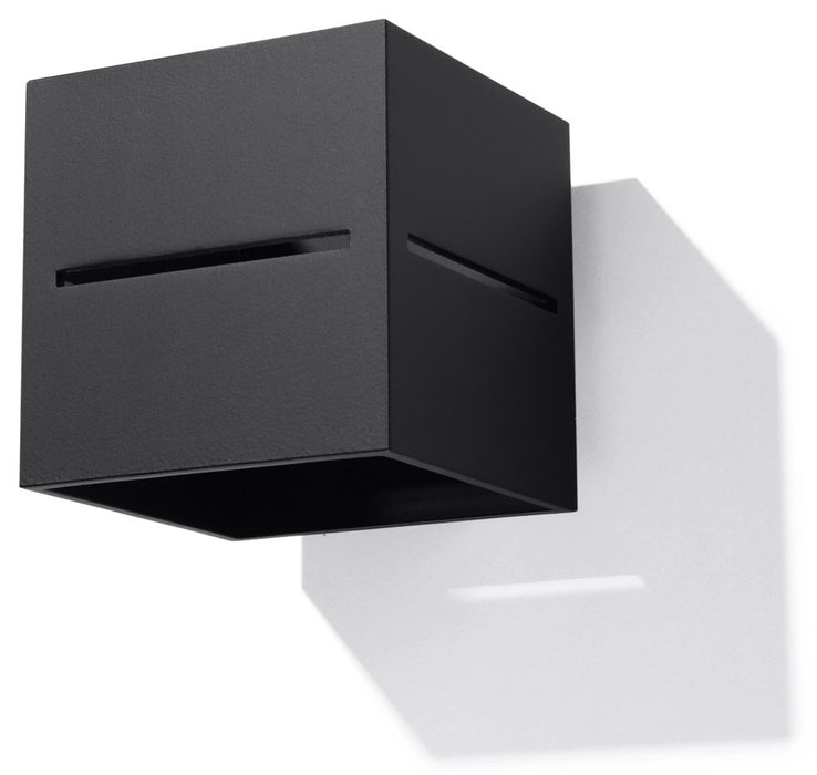 Wall Lamp LOBO Black Up/Down Square Shape Modern Loft Design G9 -