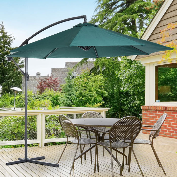 3m Garden Parasol Sun Shade Umbrella - Green / 300cm x 300cm x 260cm
