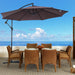 3m Garden Parasol Sun Shade Umbrella - Coffee / 300cm x 300cm x 260cm