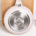 Cermalon 5-Piece Matt Blush Pink with Grey Sparkle Ceramic Non-Stick Pan Set -