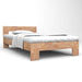 Lacquered Bed Frame Solid Oak Wood - 140 x 200 cm