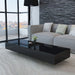 Coffee Table Accent Tea Side Living Room Stand 33.5"/45.3" Multi Colors - High Gloss Black / 45.3" x 21.6" x 12.2"