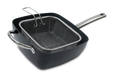 4-in-1 Casserole Pan Ceramic Non-Stick Coating Induction Plate Glass Lid Steam & Roast Rack -