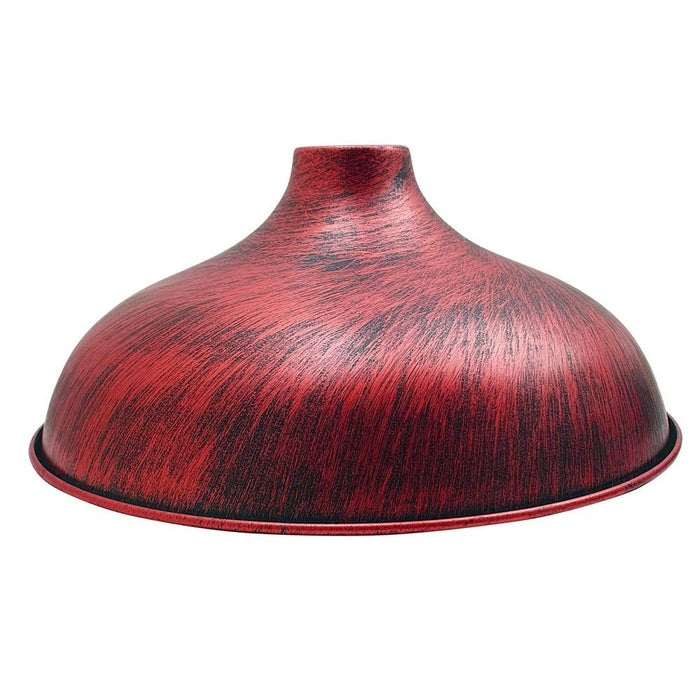 Metal Pendant Lights Shade Ceiling Lampshade Industrial Bedroom Kitchen Lamp - Rustic Red