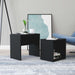 Coffee Table Set Chipboard Side Tea Sofa Couch Indoor Multi Colors - Black