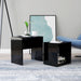 Coffee Table Set Chipboard Side Tea Sofa Couch Indoor Multi Colors - High Gloss Black
