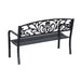 2-Seater Garden Bench, Steel-Black -