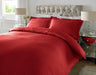 300 TC - 100% Cotton Sateen Stripe Duvet Cover Set Red -