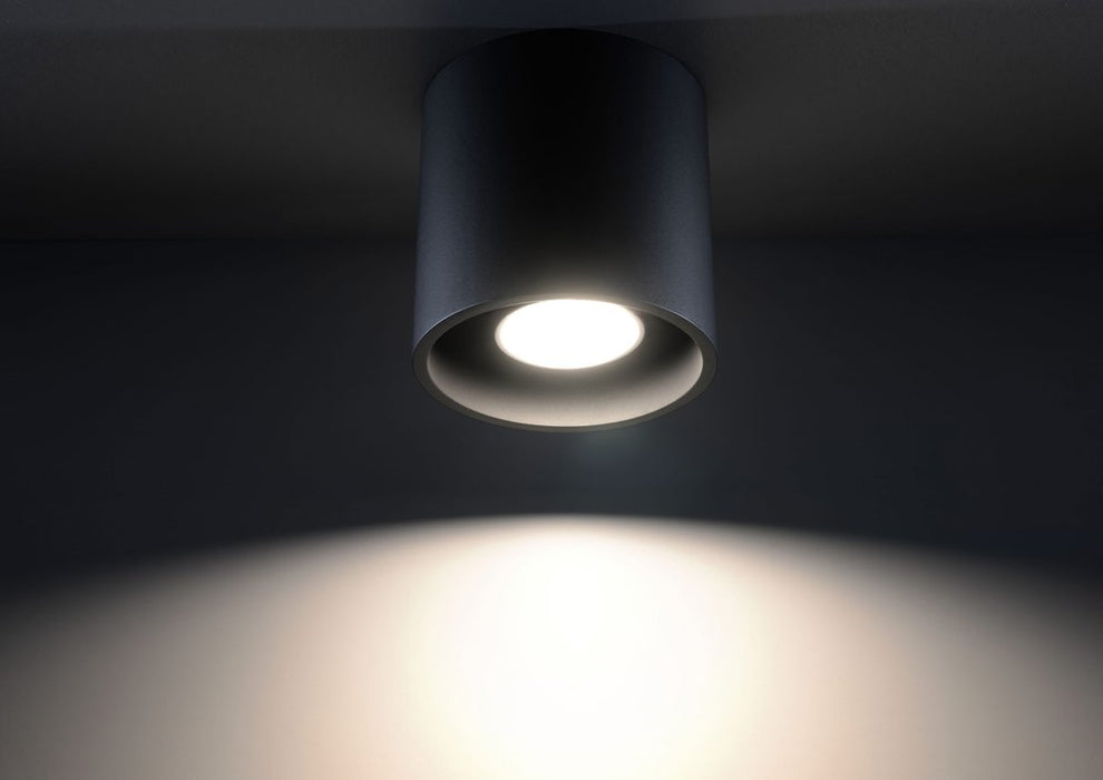Ceiling Lamp ORBIS 1 Black Round Shape Modern Loft Design LED GU10 -