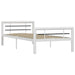 Bed Frame Metal 90x200 cm to 180x200 cm In Black, White & Grey -