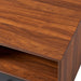 Wooden Coffee Table & Storage, Modern End Table with Drawers, Brown -